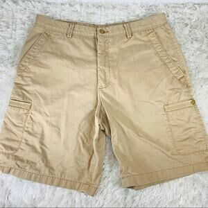 Tasso Elba Khaki Cargo Shorts Sz 34